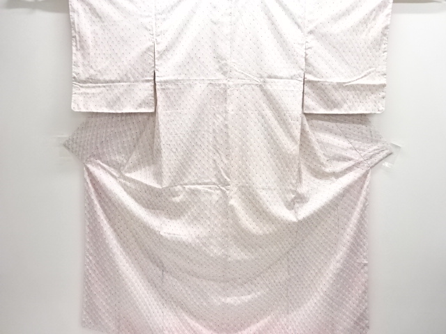 JAPANESE KIMONO / ANTIQUE BUD PATTERN AUTHENTIC OSHIMA TSUMUGI KIMONO